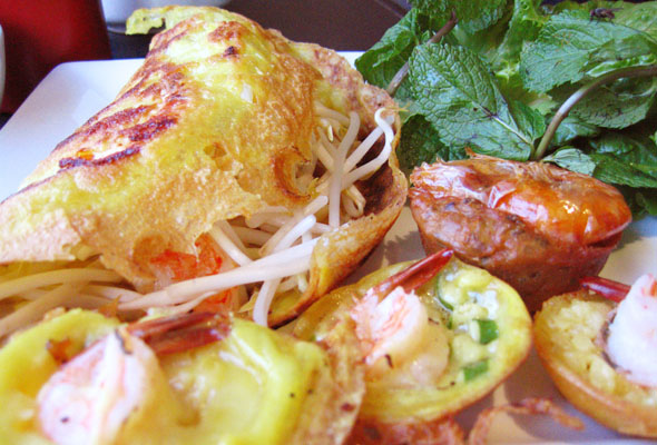 Vietnamese shrimp crisp pancake recipes
