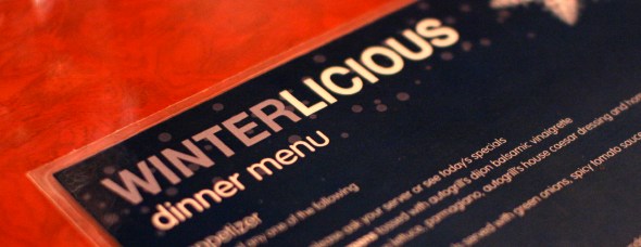 Autogrill Winterlicious menu