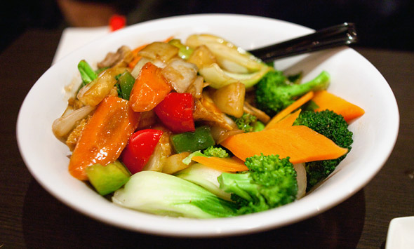 Satay Rice Bowl with Pineapple, Tofu & Vegetables