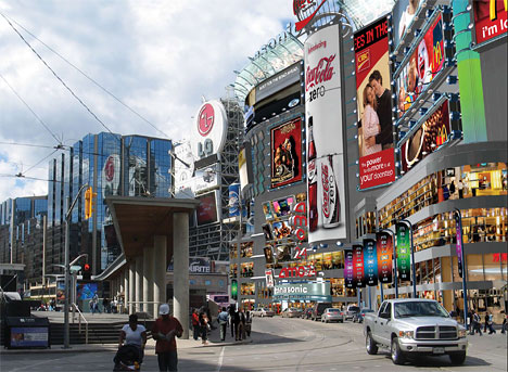 Love it or hate it, the Metropolis on the north side of Dundas Square is 
