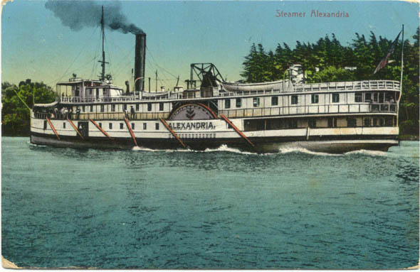 steamer alexandria postcard