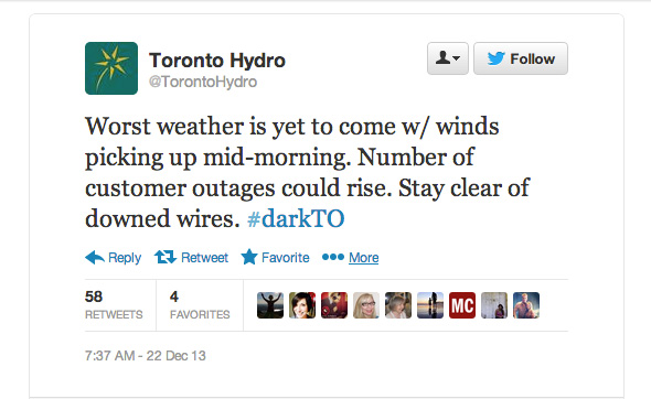 Toronto Hydro Ice Storm