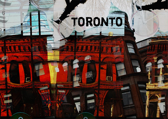 Toronto flatiron building postcard