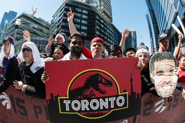 Raptors kick off season with tailgate party outside ACC