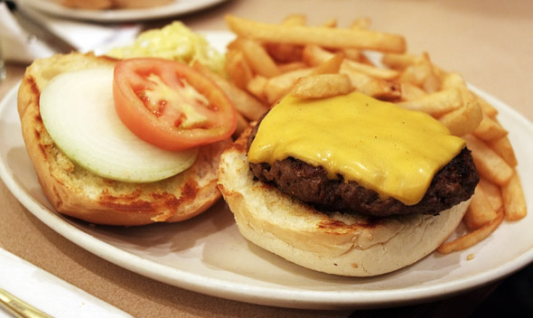 Regular Burger at the Tulip></p><p>From the burger menu, a 6.5 oz Regular Burger with cheese ($4.65) (Jumbo also available) is plenty filling.  The burger was really thick, yet oh-so-juicy and paired with some of the crispiest fries in recent memory.</p><p><img src=