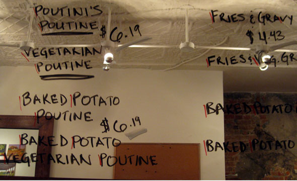 poutini's menu