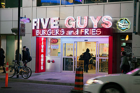 five guys burger fries yonge toronto