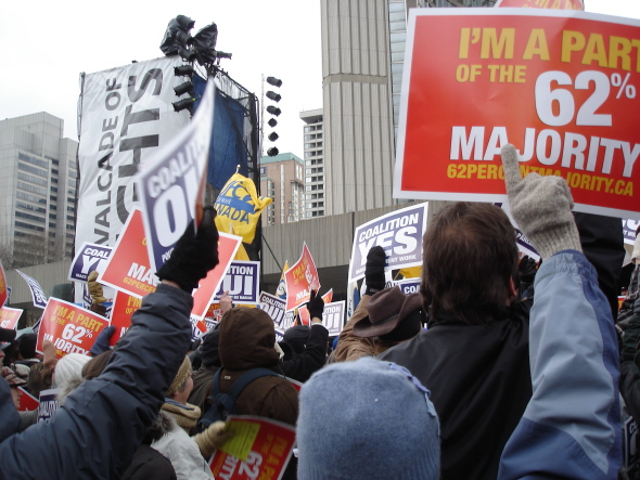 Pro-Coalition Rally in Toronto
