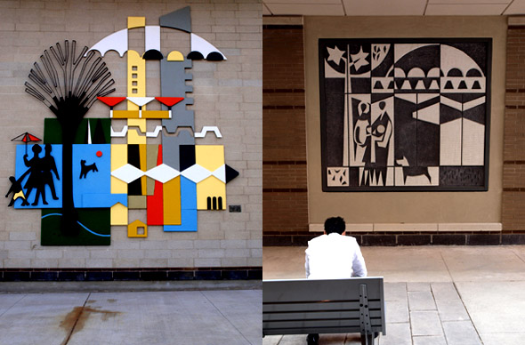 Two of the original mall's murals preserved at The Shops At Don Mills