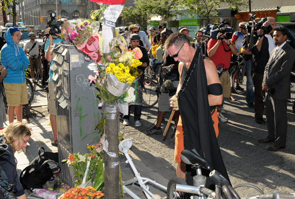 Darcy Allan Sheppard Memorial Bike Ride Protest