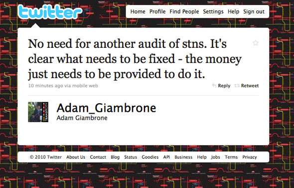 Adam Giambrone twitter