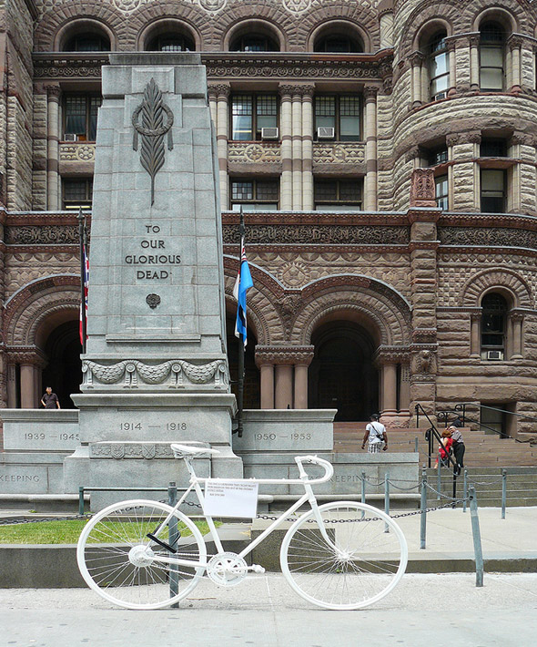 ghost bike city hall darcy allan sheppard