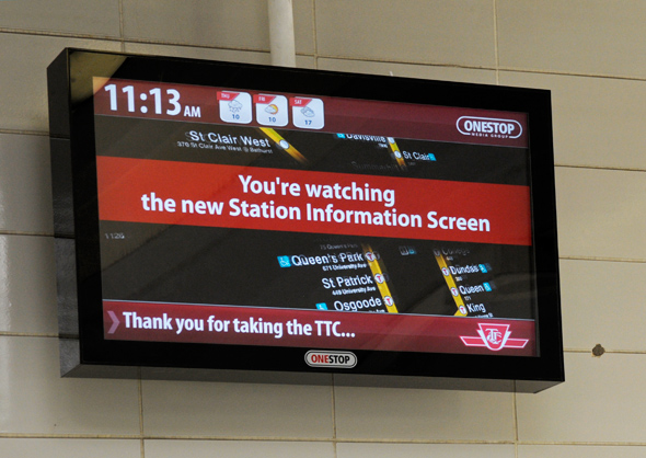 TTC Subway Information Screen