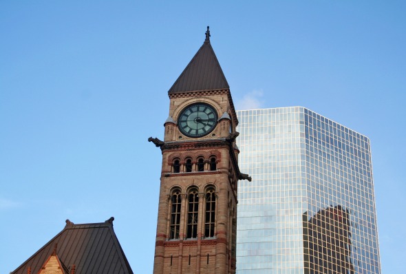 Decontextualism at Old City Hall and the Cadillac Fairview Tower at the Eaton Centre
