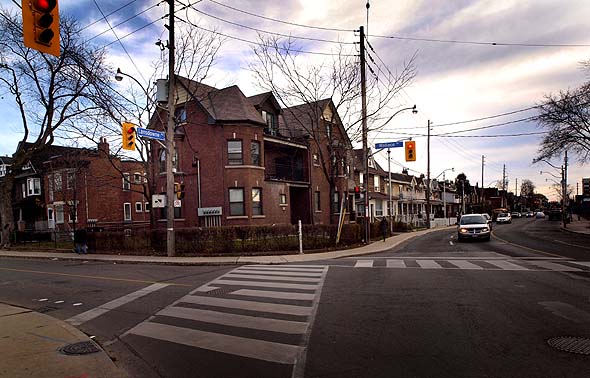 Southeast corner of Wallace and Lansdowne