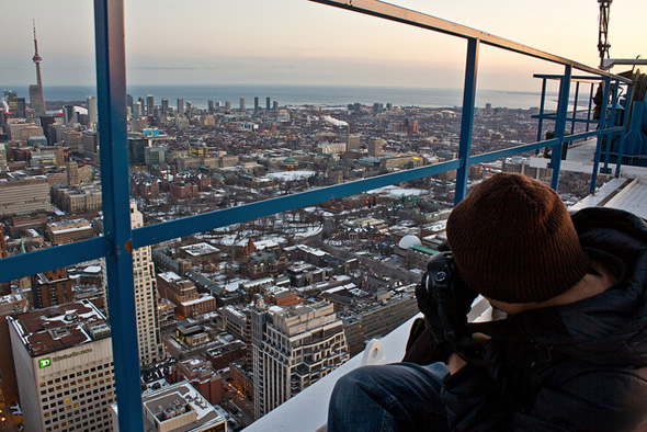 Toronto crane view
