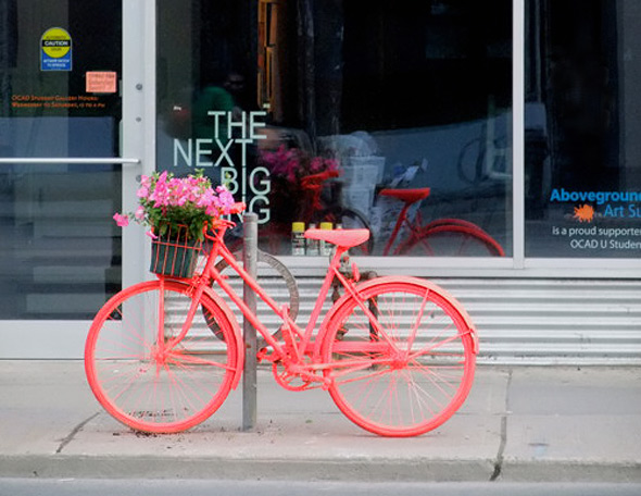 Neon Bike Art project Toronto