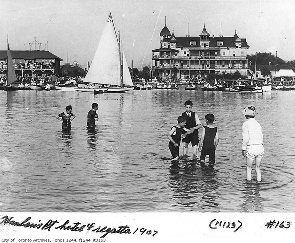 swimmers at Hanlan's Point toronto