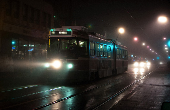 TTC streetcar fog