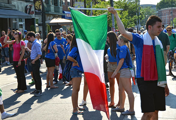 Little Italy Toronto Euro Soccer Celebration