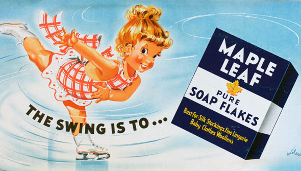 vintage ttc advertisements maple leaf soap flakes