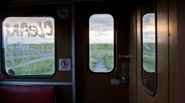toronto ttc abandoned subway train wilson window