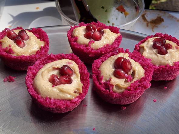 Vie Raw Food's pomegranate cupcake