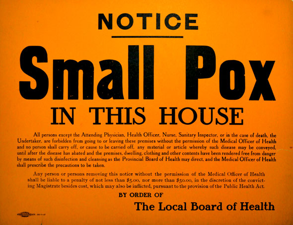 toronto smallpox