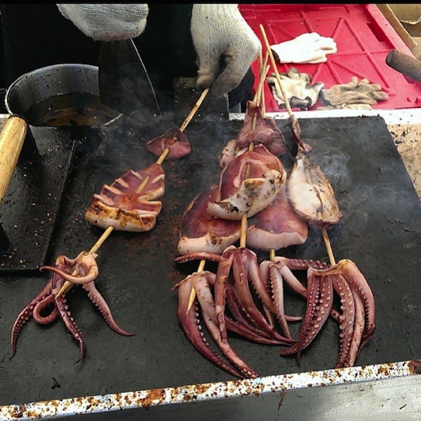 Squid teppanyaki