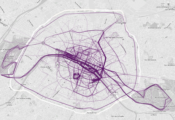 Paris run map