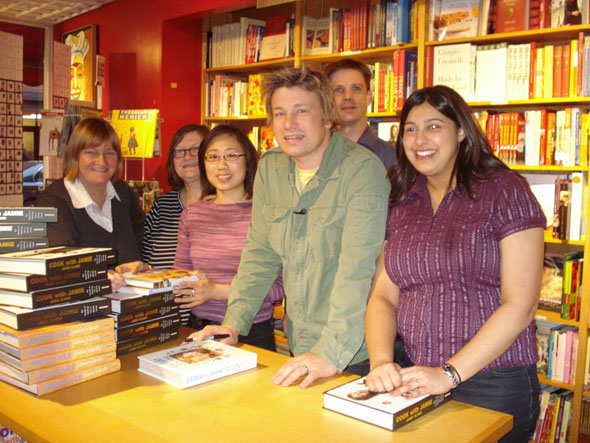 Jamie Oliver at the Cookbook Store