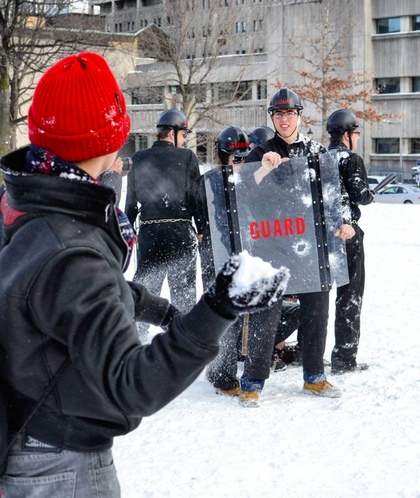 Toronto snowball fight